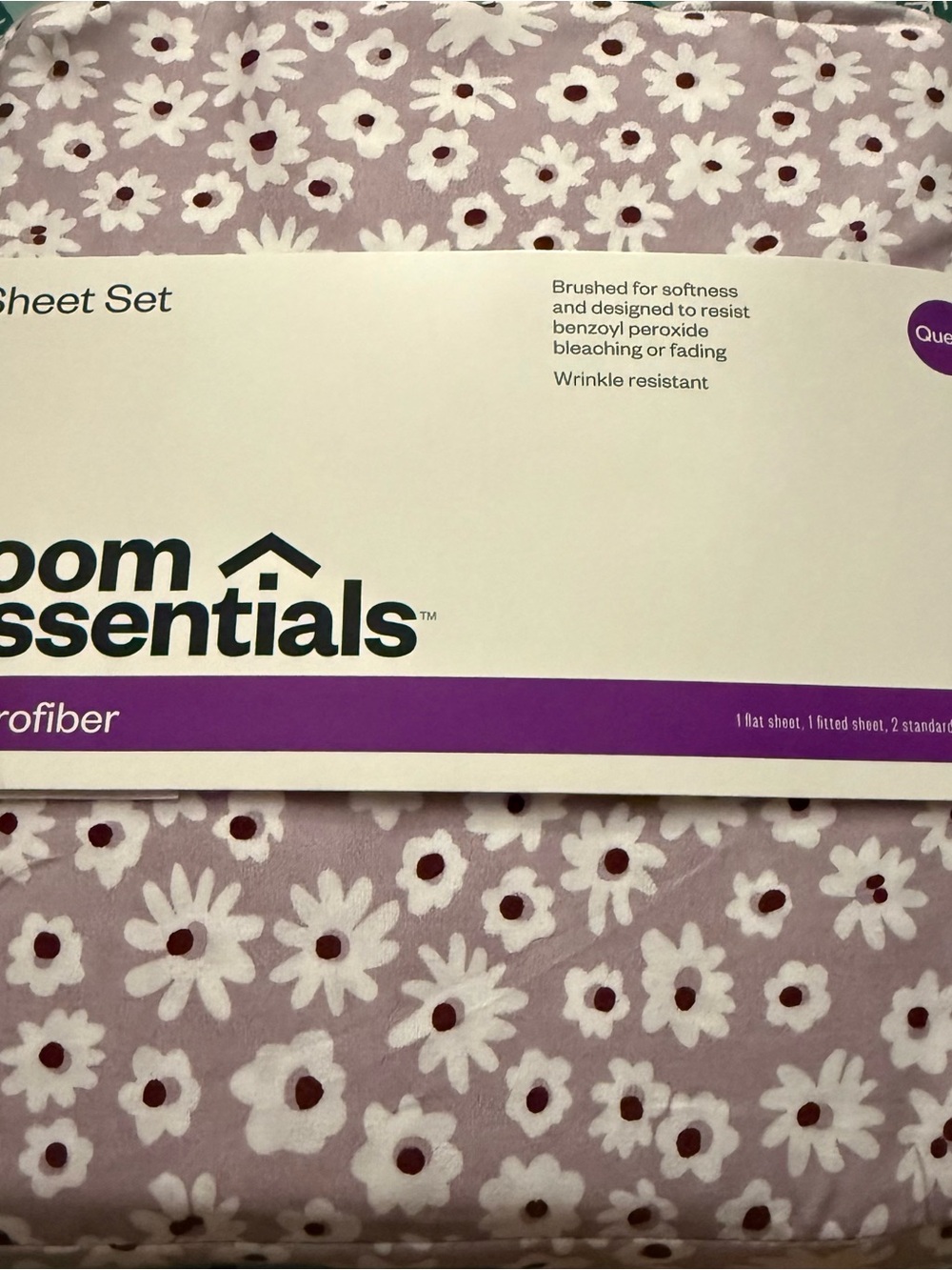 Room Essentials Lavender Floral Microfiber Sheet Set